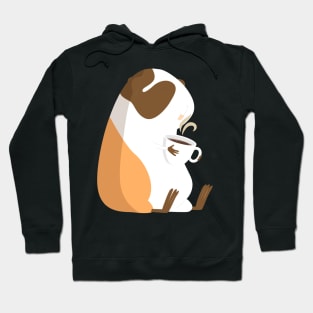 Guinea Pig Drinking Coffee Hoodie